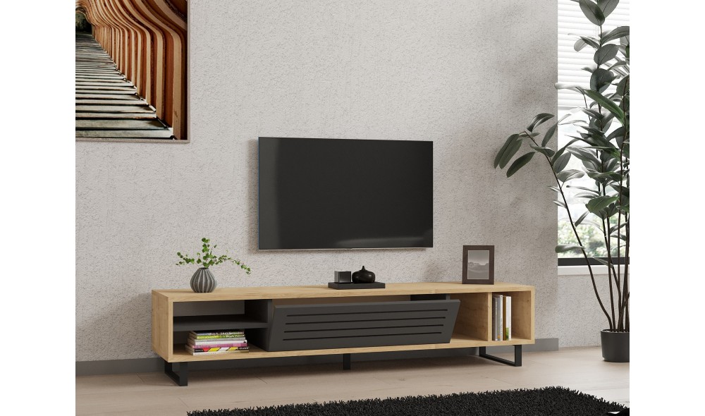 Suport TV, Safir, SafirAntracit, 160 x 35 x 40 cm