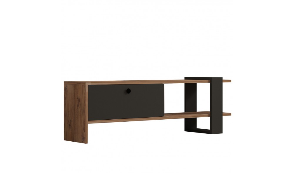 Suport TV, Ova, StejarAntracit, 120 x 37 x 25 cm