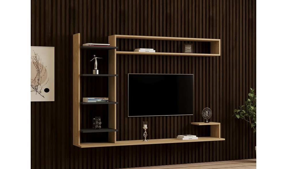 Unitate TV, Noble, SafirAntracit, 180 x 122 x 30 cm