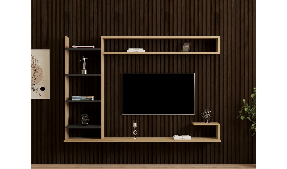 Unitate TV, Noble, SafirAntracit, 180 x 122 x 30 cm