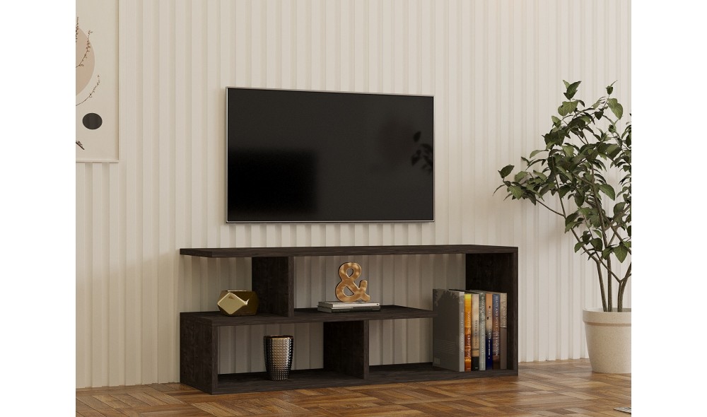 Suport TV, Cafu, Negru, 100 x 40 x 30 cm