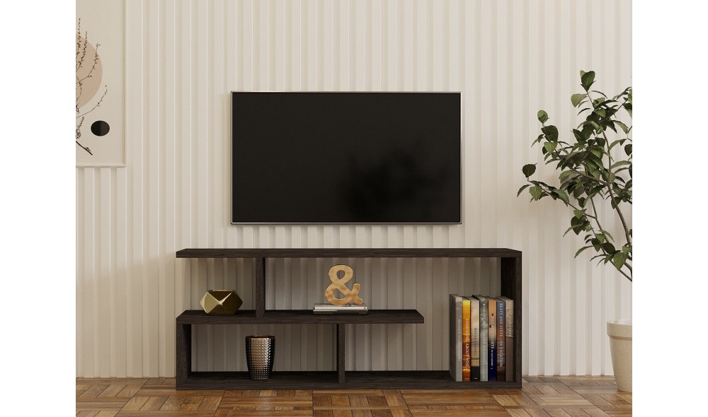 Suport TV, Cafu, Negru, 100 x 40 x 30 cm