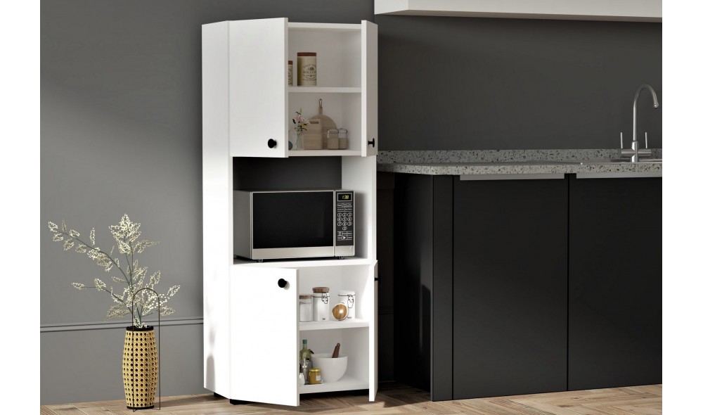 Dulap de bucatarie, Ayaz, Alb, 60 x 140 x 31 cm