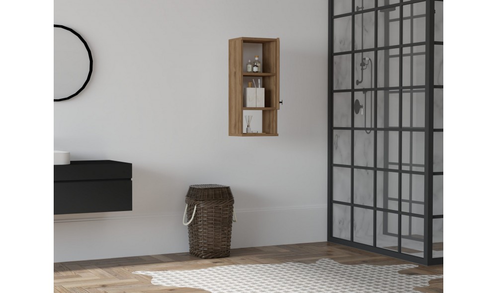 Dulap de baie, Mis, Nuc, 30 x 71 x 22 cm