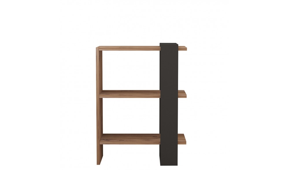 Raft pentru carti, Ova, StejarAntracit, 52 x 70 x 25 cm