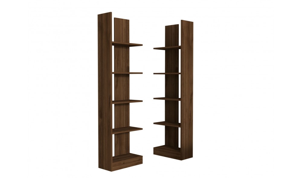 Raft pentru carti, Ikiz, Nuc, 100 x 187 x 26 cm