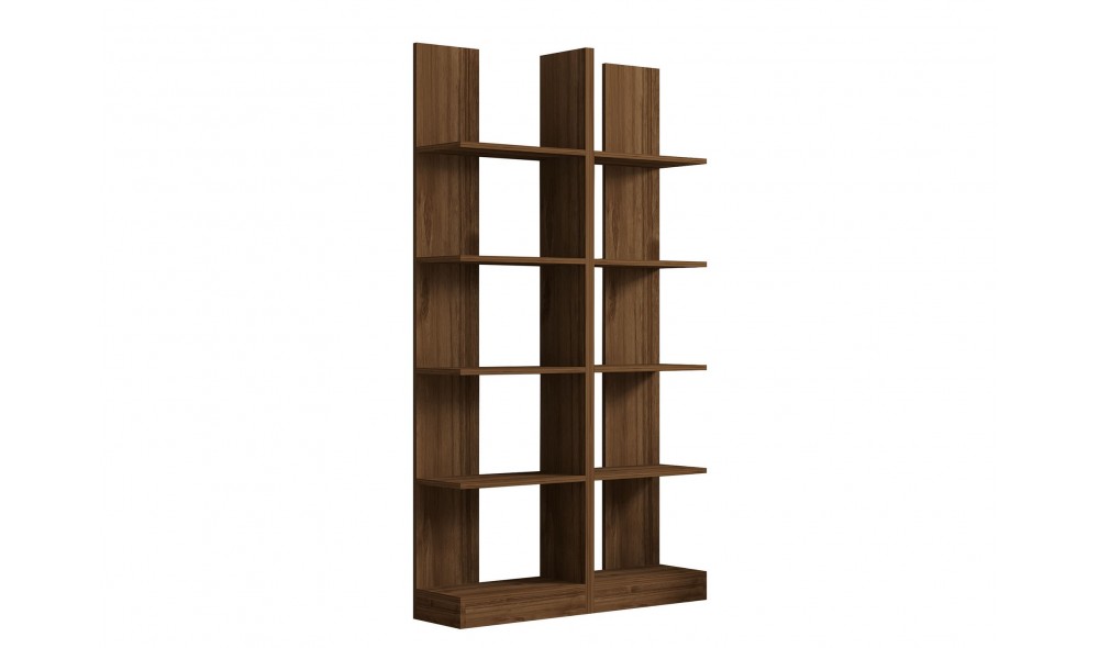 Raft pentru carti, Ikiz, Nuc, 100 x 187 x 26 cm