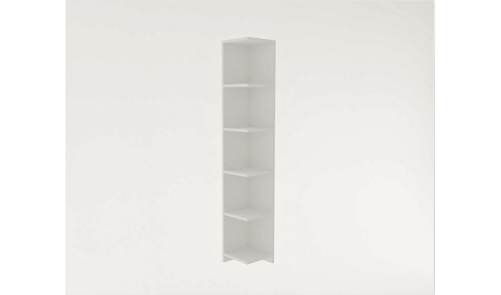 Raft pentru carti, Ravella, Alb, 25 x 160 x 25 cm