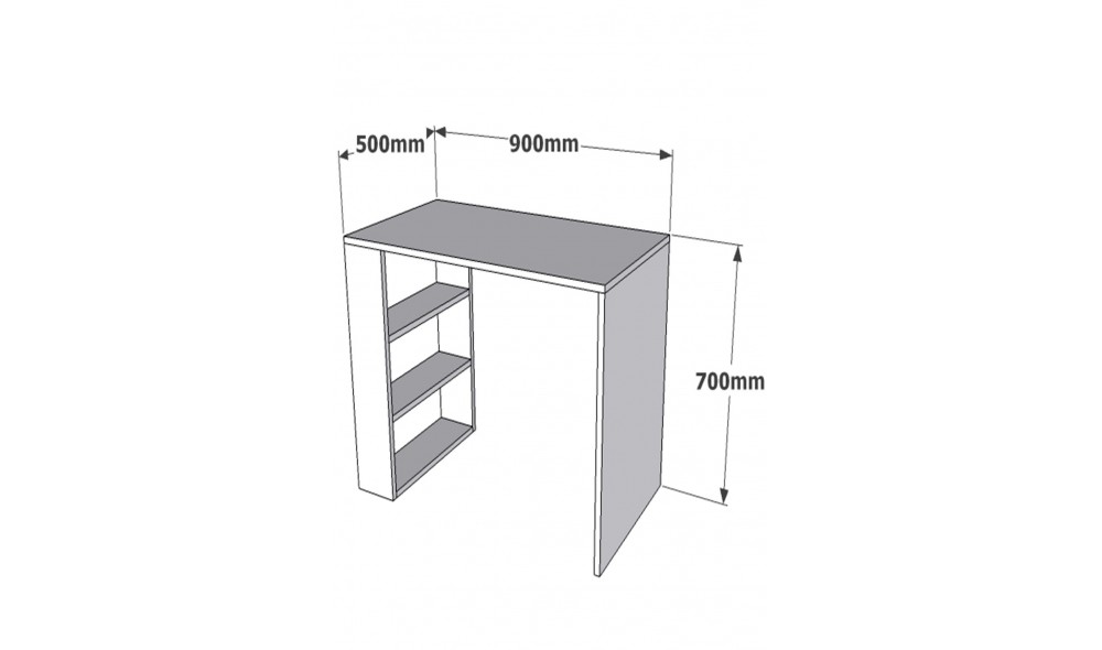 Birou de studiu, Cool, Nuc, 90 x 70 x 50 cm