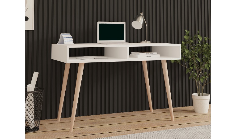 Birou de studiu, Cisto, Alb, 120 x 75 x 60 cm