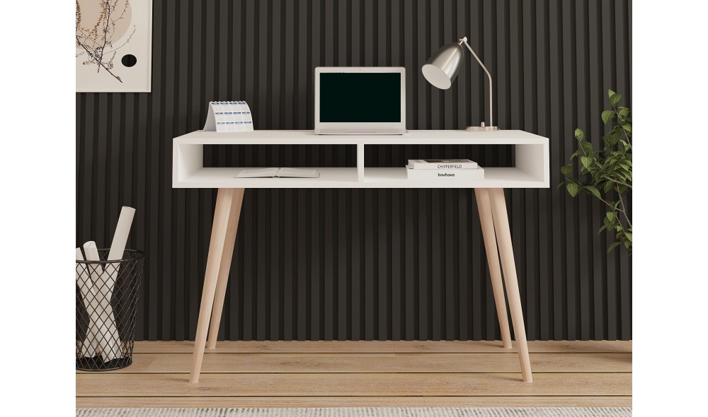 Birou de studiu, Cisto, Alb, 120 x 75 x 60 cm