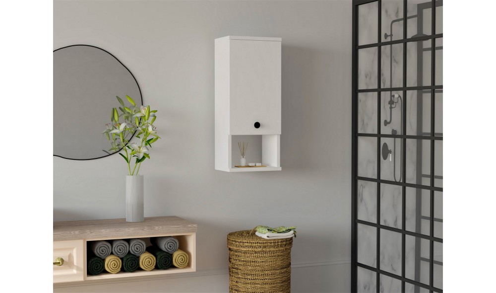 Dulap de baie, Mis, Alb, 30 x 71 x 22 cm