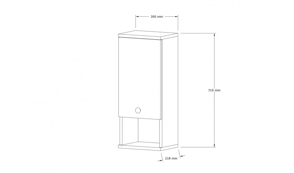 Dulap de baie, Mis, Alb, 30 x 71 x 22 cm
