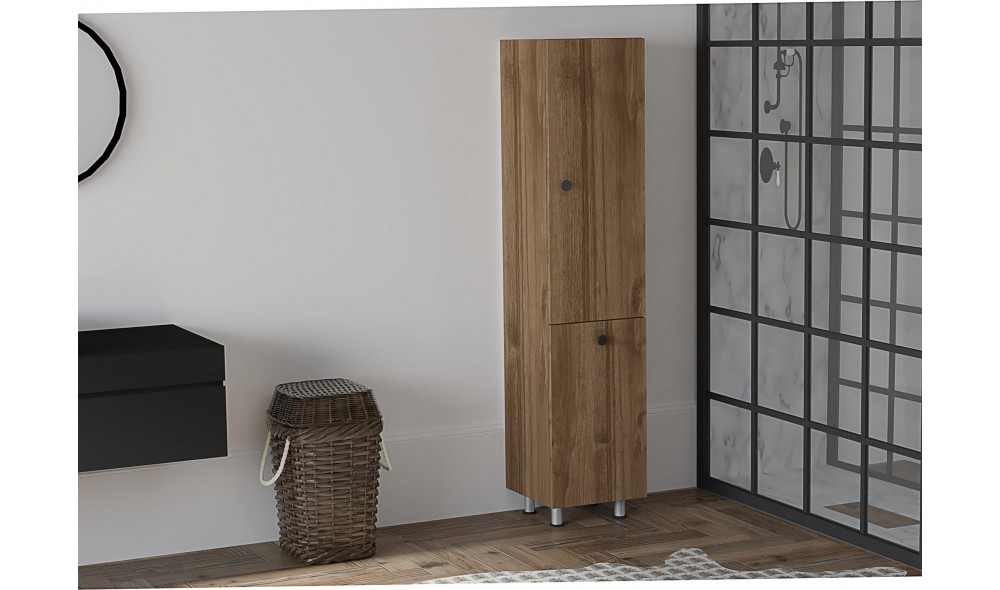 Dulap de baie, Lipa, Nuc, 35 x 155 x 32 cm