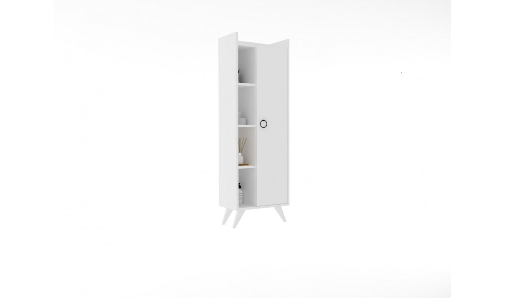 Dulap de baie, Ilgim, Alb, 50 x 140 x 32 cm