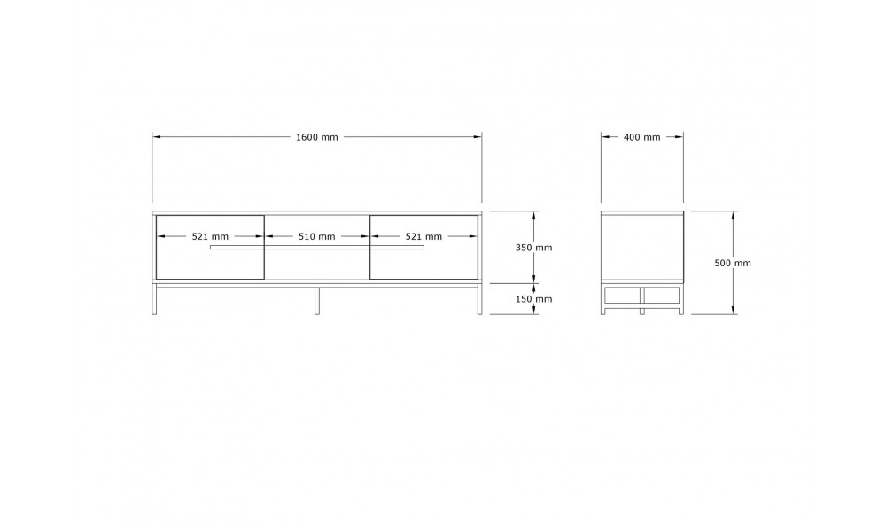 Suport TV, Mono, Nuc, 160 x 50 x 40 cm