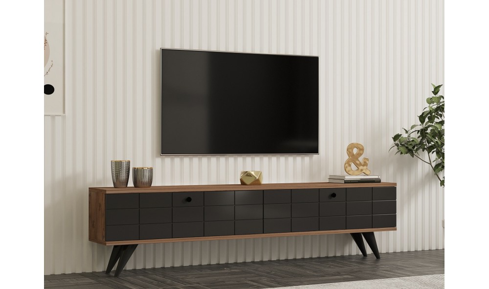 Suport TV, Alberi, Pinul AtlanticAntracit, 160 x 35 x 25 cm