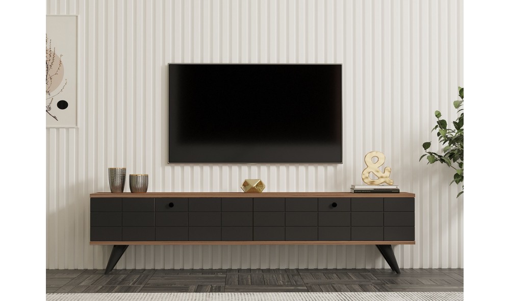 Suport TV, Alberi, Pinul AtlanticAntracit, 160 x 35 x 25 cm