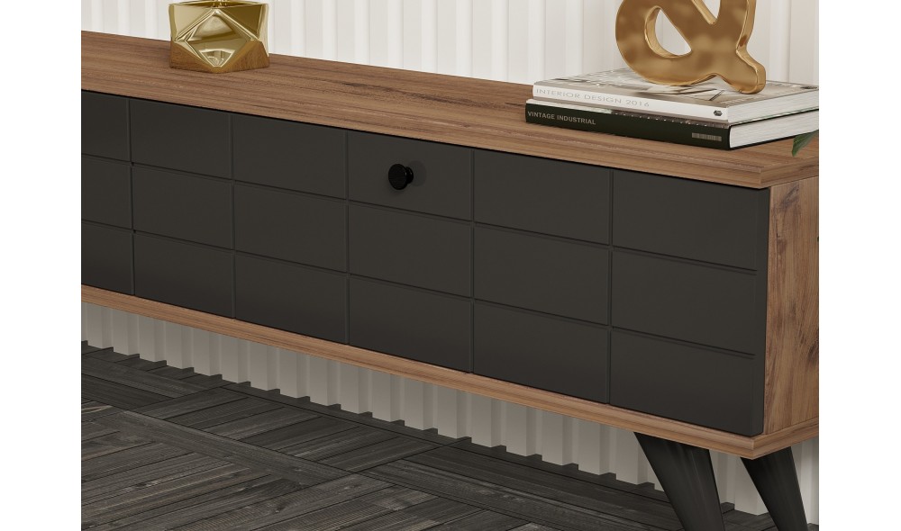 Suport TV, Alberi, Pinul AtlanticAntracit, 160 x 35 x 25 cm