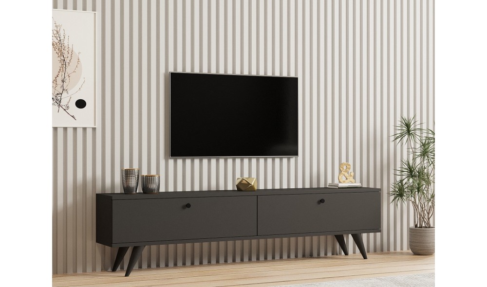 Suport TV, Paris, Antracit, 160 x 40 x 25 cm