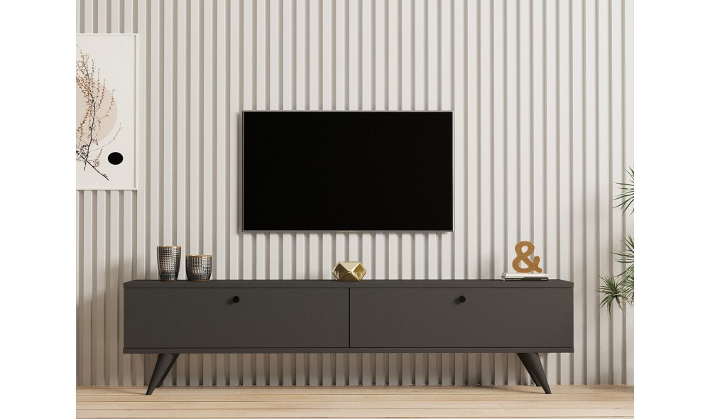 Suport TV, Paris, Antracit, 160 x 40 x 25 cm