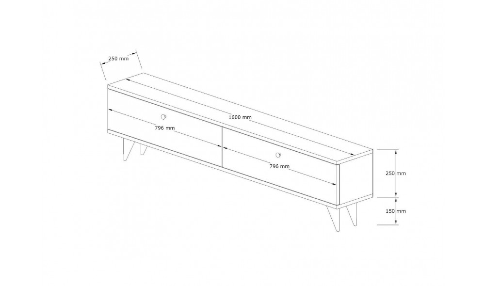 Suport TV, Paris, Nuc, 160 x 40 x 25 cm