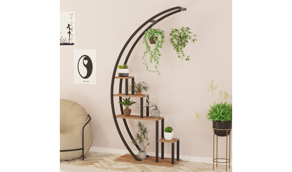 Raft pentru carti, Garden, Pinul AtlanticNegru, 85 x 180 x 35 cm