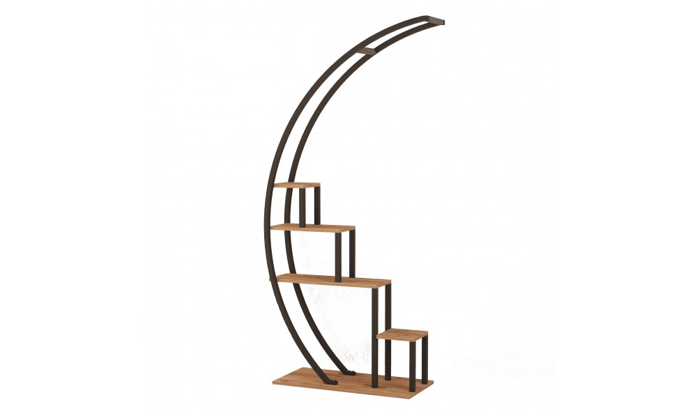 Raft pentru carti, Garden, Pinul AtlanticNegru, 85 x 180 x 35 cm