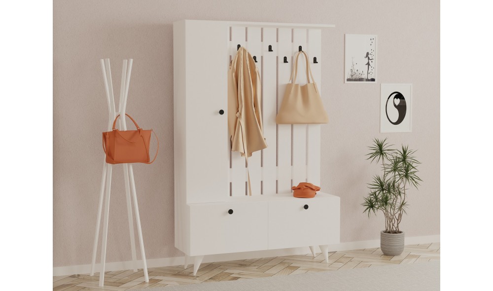 Antreu, Lala, Alb, 112 x 170 x 35 cm