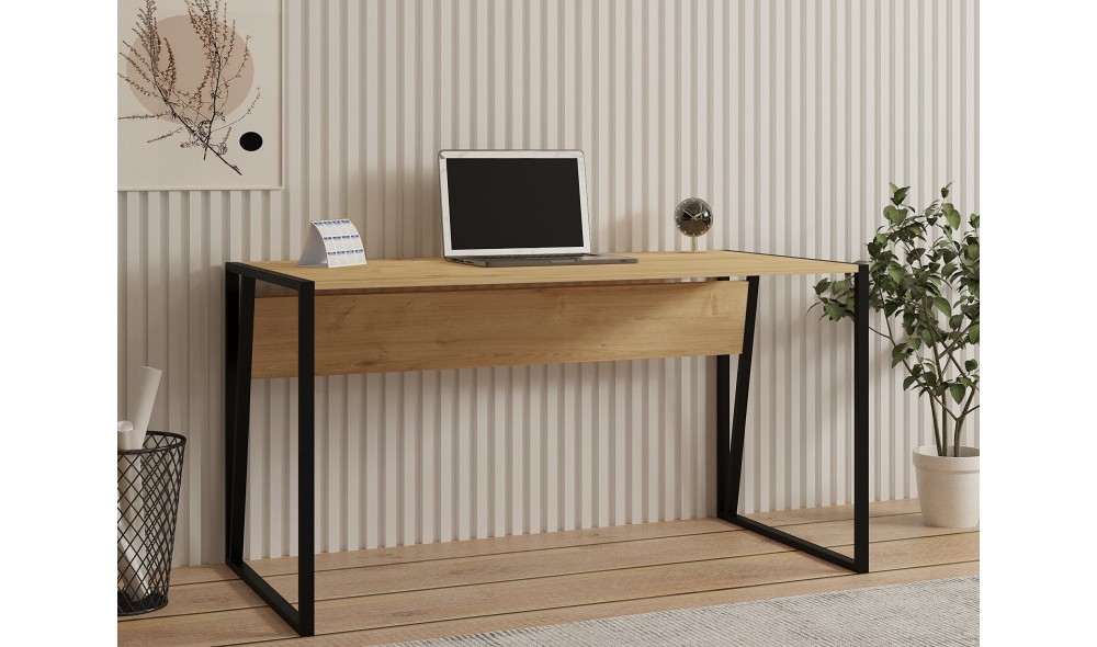 Birou de studiu, Cunda, SafirNegru, 140 x 74 x 70 cm