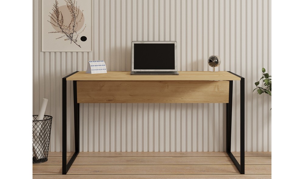 Birou de studiu, Cunda, SafirNegru, 140 x 74 x 70 cm