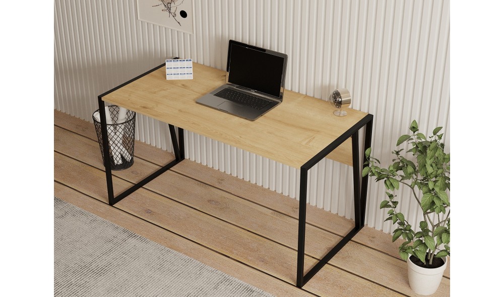 Birou de studiu, Cunda, SafirNegru, 140 x 74 x 70 cm