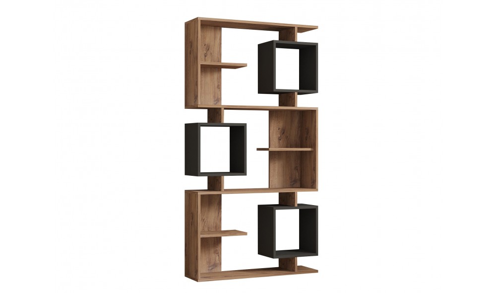 Raft pentru carti, Icardi, Pinul AtlanticAntracit, 90 x 172 x 25 cm