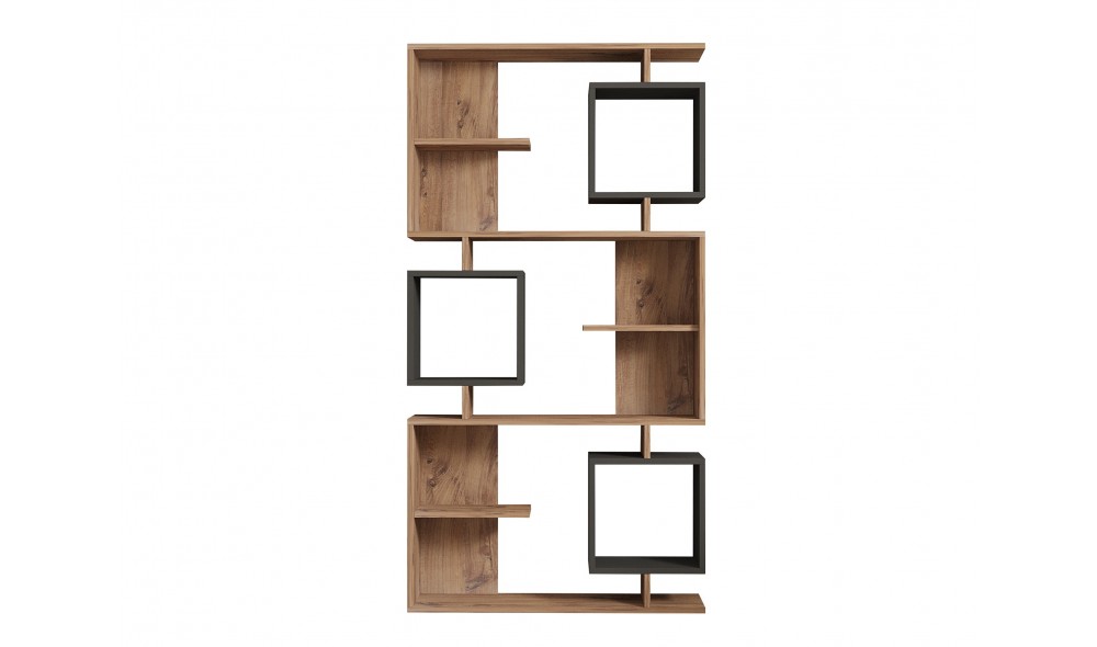 Raft pentru carti, Icardi, Pinul AtlanticAntracit, 90 x 172 x 25 cm