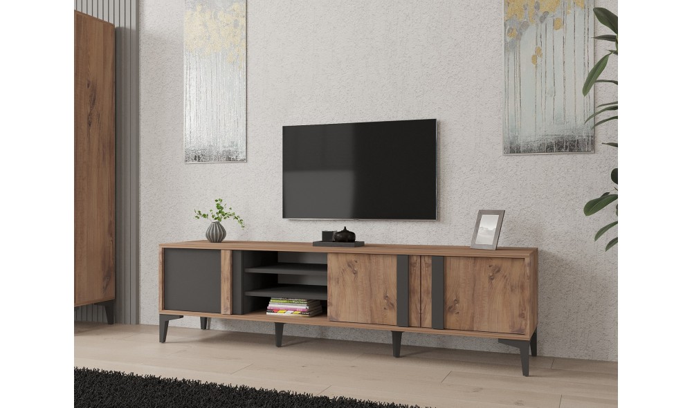 Suport TV, Mengu, atlanticAntracit, 180 x 50 x 40 cm