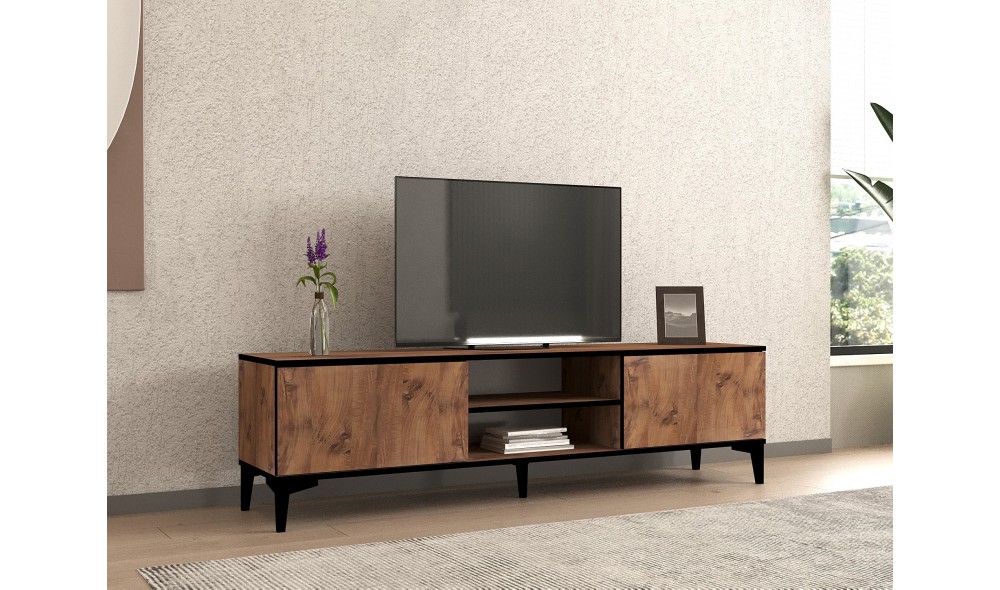 Suport TV, Begi, Pinul AtlanticNegru, 180 x 12 x 45 cm