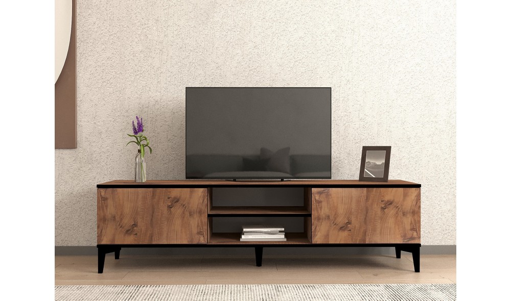 Suport TV, Begi, Pinul AtlanticNegru, 180 x 12 x 45 cm