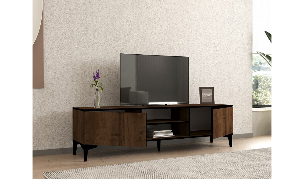 Suport TV, Erem, NucNegru, 180 x 45 x 40 cm