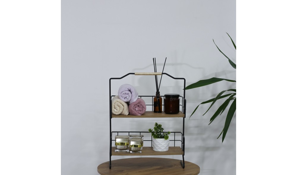 Raft pentru baie, Else, Negru, 30 x 15 x 40 cm