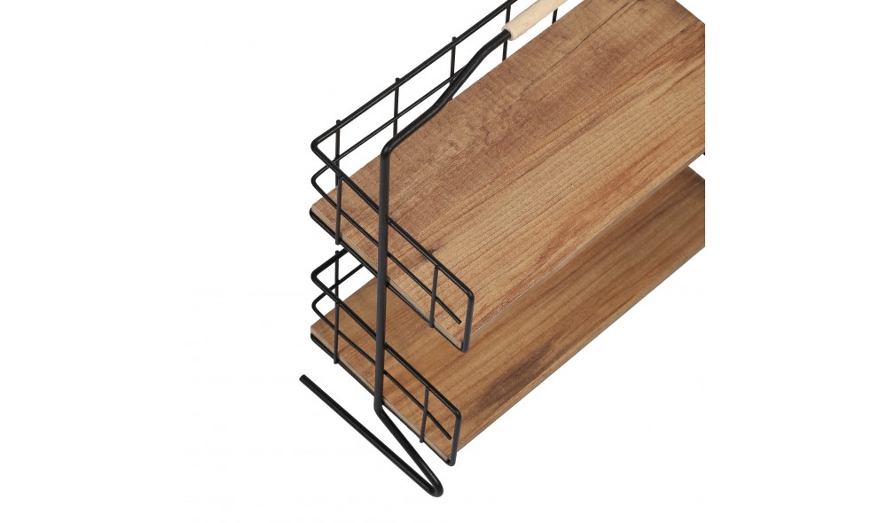 Raft pentru baie, Else, Negru, 30 x 15 x 40 cm