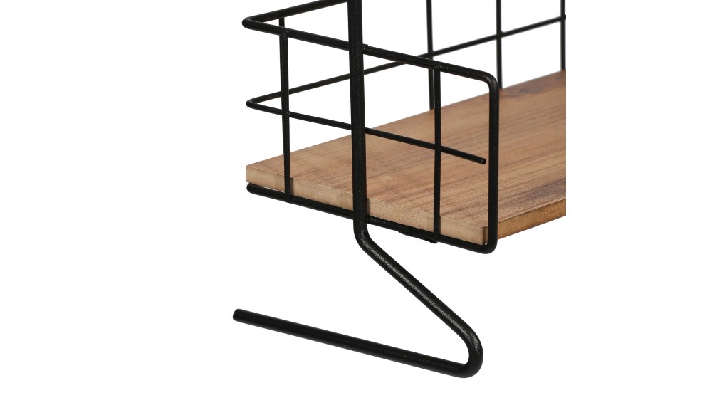 Raft pentru baie, Else, Negru, 30 x 15 x 40 cm