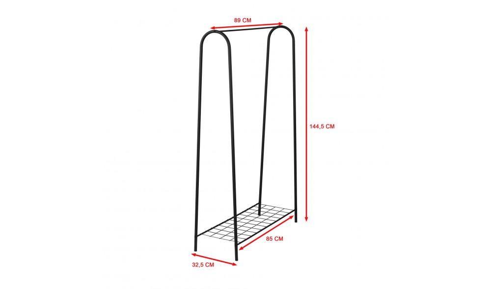 Cuier, Igor, Negru, 145 x 89 x 36 cm