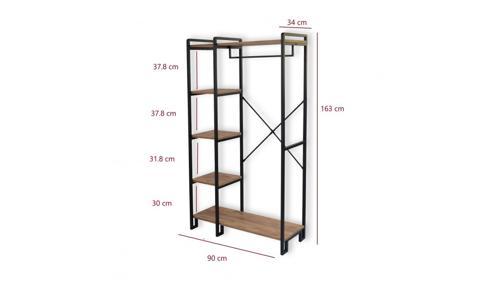 Antreu, Rex, Pinul AtlanticNegru, 34 x 90 x 163 cm