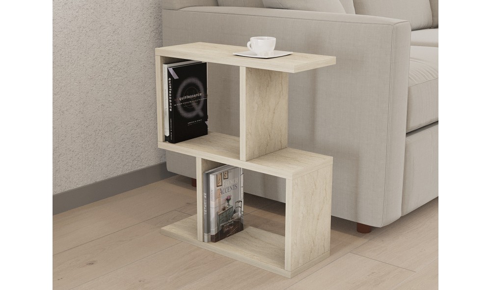 Masa laterala, Zet, Travertin, 45 x 51 x 17 cm