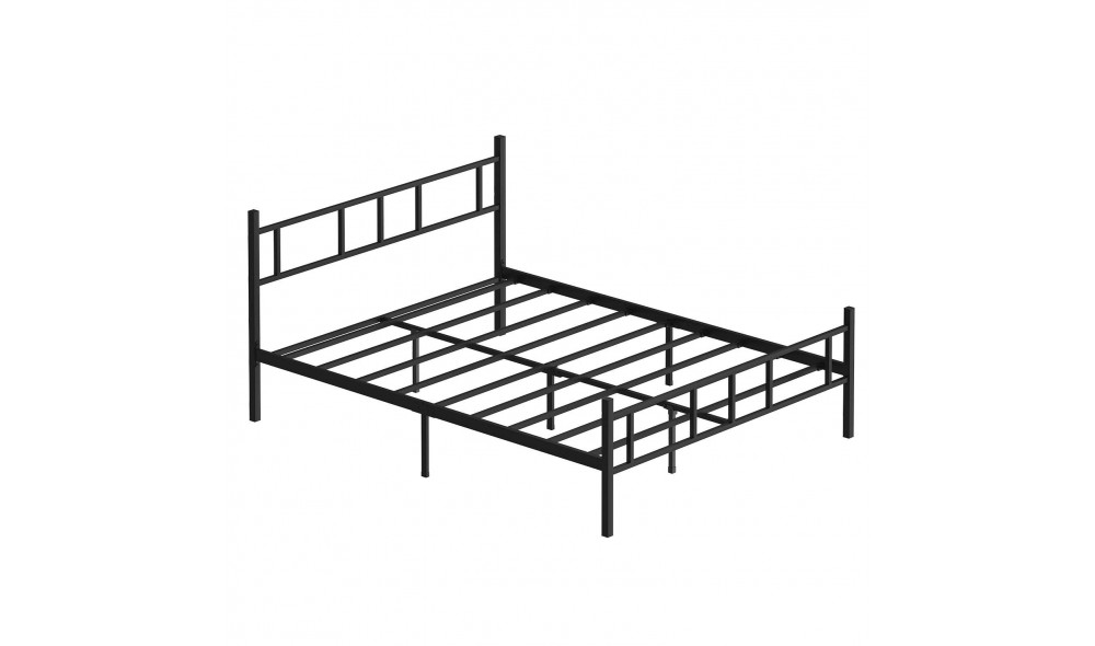 Pat dublu, Akin - 140x200 cm, Negru