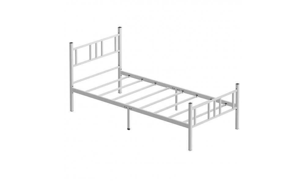 Pat de o persoana, Akin - 90x190 cm, Alb