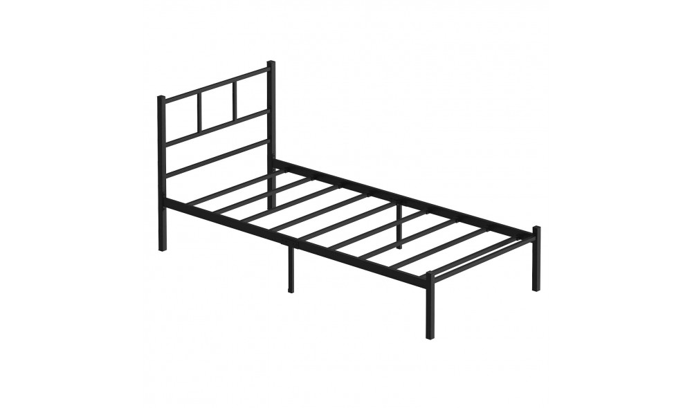 Pat de o persoana, Cemre - 90x200 cm, Negru