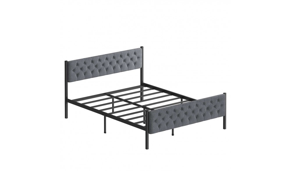 Pat dublu, Stil - 140x190 cm, Gri