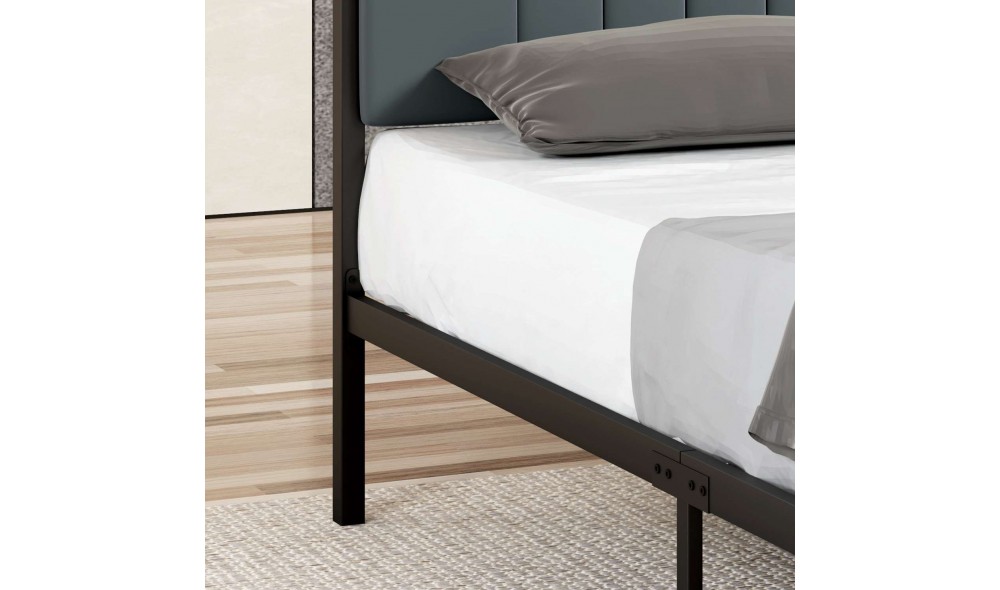 Pat dublu, Lotus - 140x190 cm, Antracit