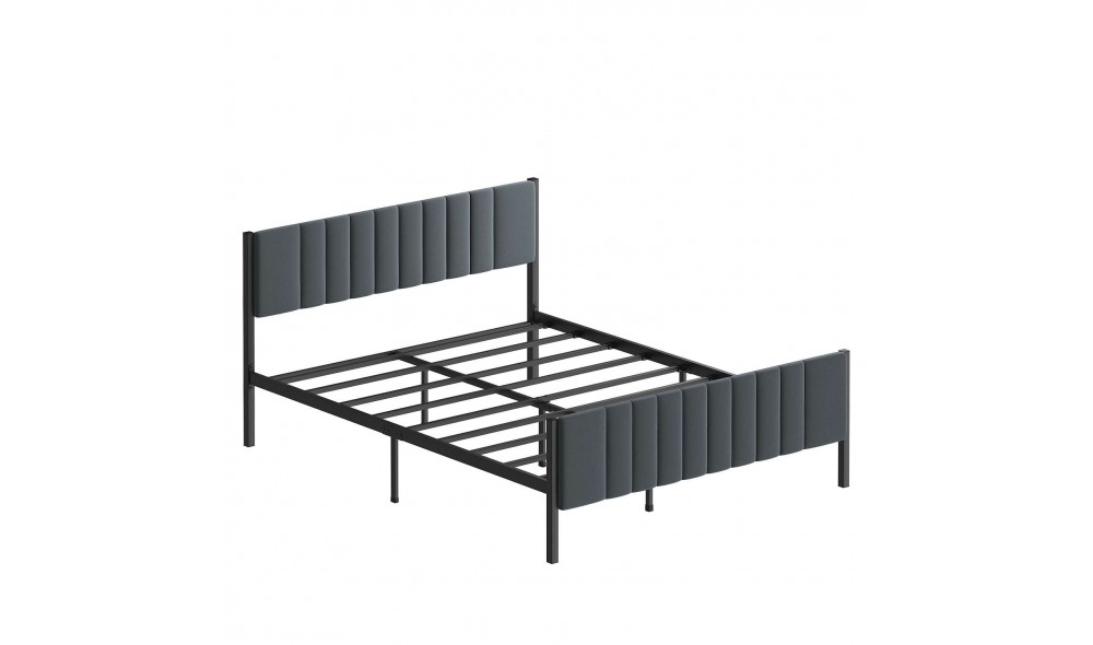 Pat dublu, Lotus - 140x190 cm, Antracit